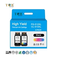 خرطوشة حبر كانون PG-512XL CL-513XL متوافقة مع طابعات كانون PIXMA MP495 MP240 MP250 MP490 MP280