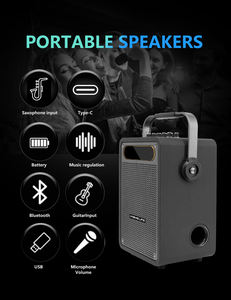 Enceintes de Karaoké Portables d'Extérieur Sans Fil Bluetooth avec Micro, Stéréo, Woofer de Basses, Son Hi-Fi, Lumière LED Colorée pour Fêtes - Product Image 2