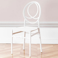 Chaise de banquet empilable en plastique à bas prix, chaise de réception pour événements et banquets