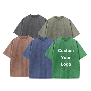 T-shirt Oversize Streetwear en Coton Lavé à l'Acide 220 g/m² de Haute Qualité, Style Vintage, Personnalisable avec Logo - Product Image 1