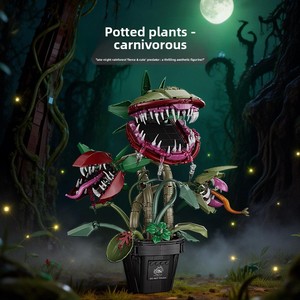 KQ401 K403 Pot de fleurs carnivore Puzzle Blocs de construction à assembler de haute difficulté Jouet DIY en plastique ABS pour les 14 ans et plus - Product Image 6