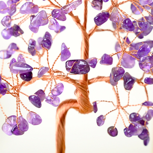 Handmade Natural Crystal Fengshui Tree Fortune Hundred Blessings Jar Abundance Bowl Tree Home Office Desk Decor - Product Image 3