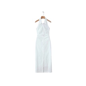 Vestido Casual 2026 de Verano para Mujer, Estilo Europeo y Americano, Cárdigan con Solapa, Sexy, Ajustado, Color Sólido - Product Image 5