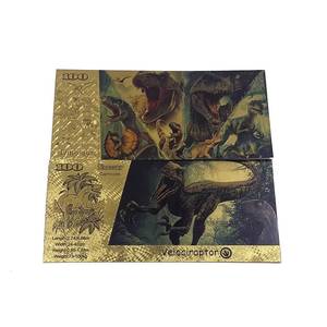 Wholesale Animal Dinosaur Tyrannosaurus Plastic 24k Gold Foil Electroplated Banknotes In Stock - Product Image 5