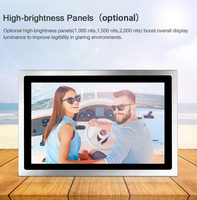 Boîtier industriel en acier inoxydable IP65 étanche à la lumière du soleil en plein air écran tactile capacitif lisible moniteur Linux écran tactile PC