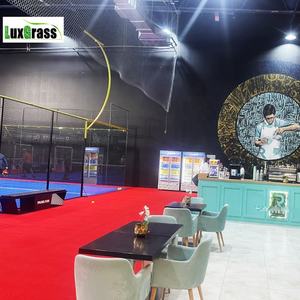 LUX <span class=keywords><strong>Padel</strong></span> Venta al por mayor Montado Gran oferta Deportes Panorámica completa sin esquina Pista de Pá<span class=keywords><strong>del</strong></span> con césped artificial - Product Image 5