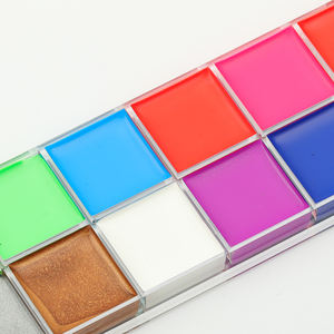 Body Art <span class=keywords><strong>Professionnel</strong></span> Peinture UV à Base d'Huile <span class=keywords><strong>Carnaval</strong></span> Déguisement Fête Flash Tatouage Visage 12 Couleur Kits de Peinture Corporelle Vente en Gros - Product Image 4