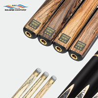 Ensemble de queues de billard pour salle de jeux à domicile, 3/4, en bois de frêne, fabriquées à la main, avec joint en acier inoxydable