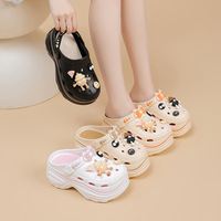 Sandales perforées Huari EVA pour femme, plateforme de 3,5 cm, design dessin animé, collection été 2025, sensation nuages, en stock