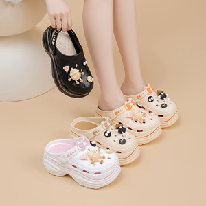 Sandalias Perforadas Huari EVA para Mujer, Plataforma con Diseño de Dibujos Animados, Aumentan la Altura, Verano 2025, Sensación de Caminar sobre Nubes - Product Image 1