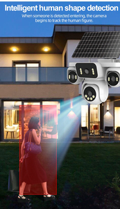 Fosvision Hieasy 8MP Aov 4-Ống Kính Năng Lượng Mặt Trời CCTV Máy Ảnh Hai-Cách Giọng Nói Màu Tầm Nhìn Ban Đêm Con Người Phát Hiện 4G CMOS Cảm Biến - Product Image 4