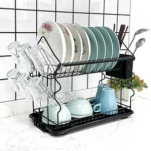 Plastic Pink/White/Green/Blue Kitchen Dish Bowl Plate Drying Utensils Rack  Organizer Drainer Holder Storage Kitchen Accessories