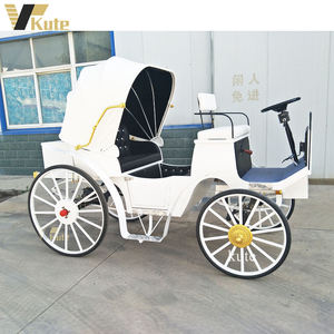 Charrette royale électrique ouverte en fibre de verre avec éclairage d'ambiance pour défilé de mariage - Product Image 1