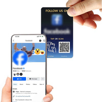 Carte NFC intelligente personnalisable 13,56 MHz 215 pour réseaux sociaux, QR, avis commerciaux, contact numérique, étanche, modèle 203