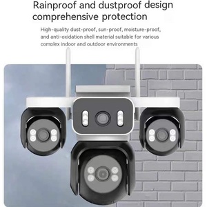 กล้องวงจรปิดรักษาความปลอดภัย4G LTE 4เลนส์พลังงานแสงอาทิตย์ AOV สี่หน้าจอ PTZ กล้องมองกลางคืนมีสีเต็มรูปแบบพร้อมซิมการ์ด - Product Image 5