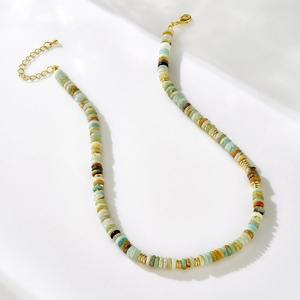 Collier en pierre naturelle Abacus Amazonite Orange Aventurine collier <span class=keywords><strong>de</strong></span> perles à la mode bijoux délicats pour femmes filles cadeau d'anniversaire - Product Image 5