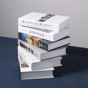หนังสือศิลปะสมัยใหม่แนววินเทจหนังสือภาพยนต์สีขาวหนังสือภาพทิวทัศน์ของตกแต่งบ้านปกชุดสีขาว - Product Image 4