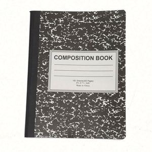 Custom <b>School</b> Composition Notebook Saddle Stitched & Sewing Binding Kraft Paper 60 Sheets CMYK Printed Student Exercise <b>Book</b> - Product Image 1