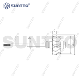 Arbre de Turbine RHF4H VIBR/ VI/CL/ VICQ/ <span class=keywords><strong>VICT</strong></span> // VICL/ VIDA/ VIDZ/ VIEF/ VN2/ VN3/ VN4/ VB6/ VB11 pour moteur Isu2u - Product Image 3