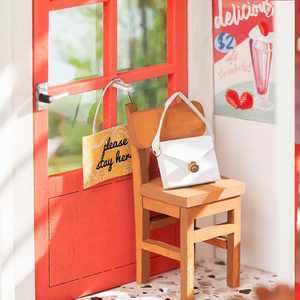<span class=keywords><strong>Robotime</strong></span> Rolife 3D Puzzles en bois DG148 Miel Magasin de glaces DIY <span class=keywords><strong>Miniature</strong></span> Maison de poupée Artisanat en bois - Product Image 4