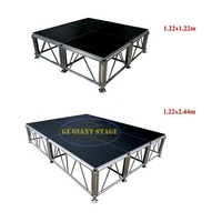 Usine en gros 4*4ft/4 * 8ft pliable montage rapide scène mobile portable pour le concert d'événement de mariage en plein air