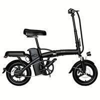 Mini vélo électrique avec 14 pouces 12ah/48v batterie au Lithium 240w moteur de moyeu arrière cadre en acier à haute teneur en carbone Mini conception pliante