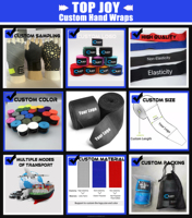 Choix de confiance OEM 120 pouces 180 pouces Bandages semi-élasticité Support de poignet Longueur personnalisée Logo Élargir Velcro Boxe Enveloppements de main