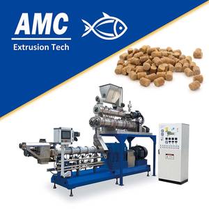 Machine de fabrication d'aliments pour poissons AMC, machine de fabrication d'aliments pour tilapias, ligne de production d'aliments pour poissons flottants de 1 tonne - Product Image 1