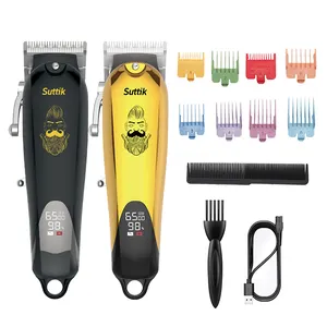 Suttik JM-107 Men Hair Clipper Professional USB Clipper Hair Barber Rechargeable Hair Clippers with 8 Color Comb Electric 10w
