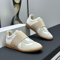 Baskets rétro en cuir véritable et daim pour hommes et femmes, à lacets, confortables, antidérapantes, semelle plate, basses, pour le quotidien et le streetwear