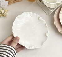 Assiette Créative Jetable Minimaliste en Céramique de 6 Pouces pour Petit-Déjeuner et Dessert – Assiette à Fruits et Petits Plats Froids Haute Sensation