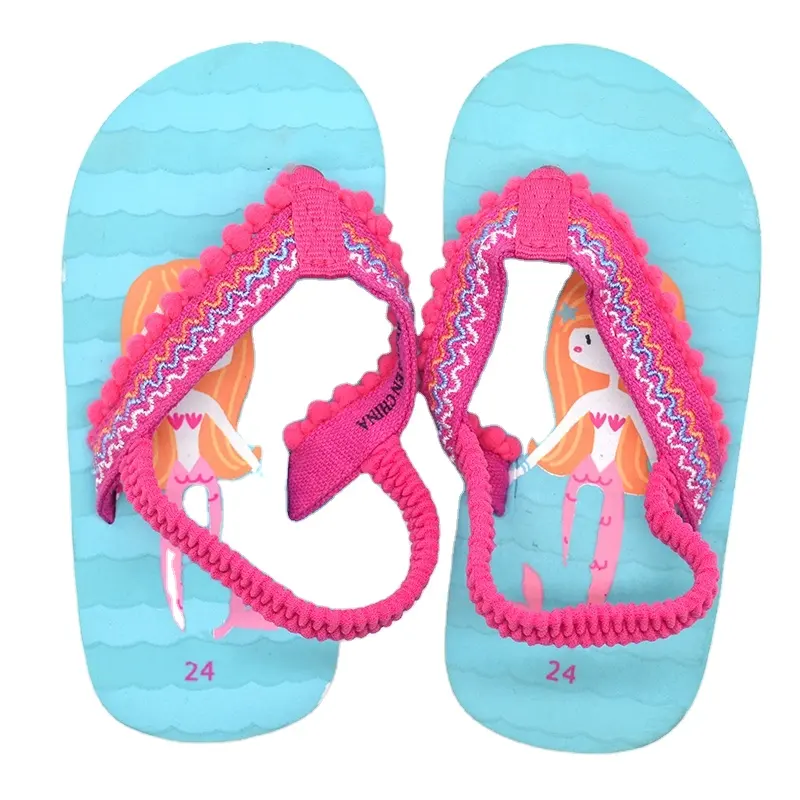 Custom Logo Slippers Mermaid Footwear For Kids Sandals