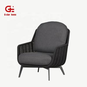 Canapé simple d'extérieur moderne Chaise longue pour le patio, le jardin, la piscine et le salon Tissu imperméable avec coussins - Product Image 6