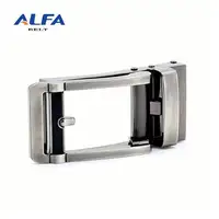 Alfa — boucle de ceinture automatique noire pour homme, produits de qualité, verrouillage automatique, Logo, vente en gros