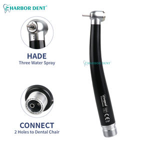 طقم قبضة أسنان عالية السرعة بثلاث رشاشات ماء <span class=keywords><strong>2</strong></span>/4 فتحات، زر ضغط للتحكم بالسرعة العالية/المنخفضة، توربين طاقة لمعدات الأسنان - Product Image 4