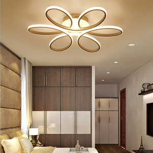 Venta caliente Simple minimalista flor forma iluminación techo moderno hogar luces candelabros interior oro aluminio LED techo Lihgt - Product Image 4