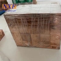 Barre de barre plate en cuivre T2 de taille personnalisée NXF ASTM B280EN12735/JISH3300 Bloc Cuivre Cube Électrode Plaque Pliage Soudage