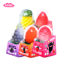 Pabrik PoPI CAT OEM Es Krim Buah 3D Rasa Nanas Stroberi Anggur Jeruk Leci 75g Pasokan Grosir Campuran Es Krim