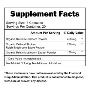 Cápsulas de Extrato de Cogumelo <span class=keywords><strong>Reishi</strong></span> Ganoderma Lucidum Natural Grau Alimentício 500mg para Marca Própria, Suporte para Fabricação OEM - Product Image 3