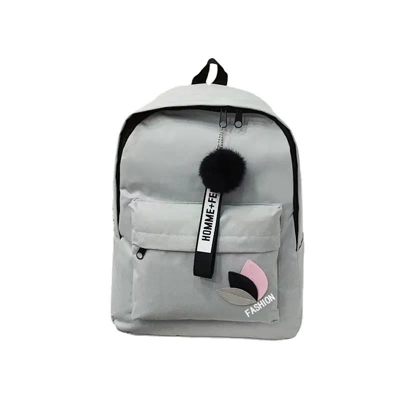 Best selling student school bag teenager backpack nylon logo printed school backpack for college students girls