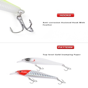 Leurre flottant SNEDA 8cm 8g, crankbait dur à longue portée, leurre de surface pour la pêche au bar et à la truite, leurre de pêche artificiel multicolore - Product Image 4