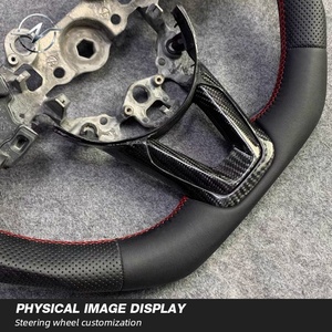 Volante Deportivo Ergonómico de Fibra de Carbono Forjado Personalizado con Cuero Napa Perforado, Compatible con <span class=keywords><strong>Mazda</strong></span> <span class=keywords><strong>MX</strong></span>-<span class=keywords><strong>5</strong></span> CX-4 CX-<span class=keywords><strong>5</strong></span> 2017-2019 - Product Image 5