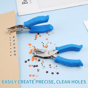 <span class=keywords><strong>Perforatrice</strong></span> à un trou avec poignée souple, <span class=keywords><strong>perforatrice</strong></span> à petit trou de 6 mm (1/4 po) pour travaux manuels, albums photo, capacité de 6 feuilles, étiquettes, billets - Product Image 5