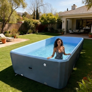 Piscina Inflable de PVC Plegable y Portátil de Tamaño Personalizado <span class=keywords><strong>para</strong></span> Adultos y Niños, Uso Familiar - Product Image 1