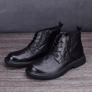 Botas Oxford Cuadradas para Hombre, Último Modelo, Parte Superior de Cuero Genuino, Suela de Goma Antideslizante, Cómodas para Caminar, Casuales, Personalizables - Product Image 4