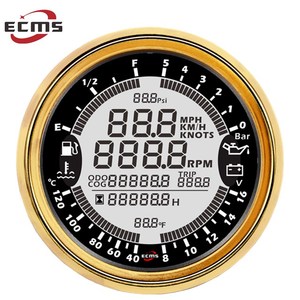 ECMS 6 Trong <span class=keywords><strong>1</strong></span> Đa Chức Năng Đo Meter GPS Đồng Hồ Tốc Độ <span class=keywords><strong>Tachometer</strong></span> Giờ Nhiệt Độ Nước Mức Nhiên Liệu Áp Suất Dầu Vôn Kế 12V 5bar - Product Image 4