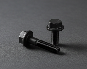 High strength stainless steel hex <b>flange</b> <b>bolt</b> 10.9 grade zinc plated 1 4 20 and 3 8 16 black oxide with full or partial - Product Image 1