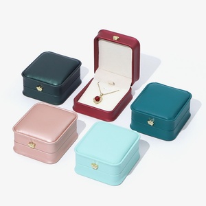 High-end Crown PU <b>Leather</b> Jewelry Box Creative Jewelry Box Necklace <b>Bracelet</b> Ring Box Luxury Factory Spot Wholesale - Product Image 5