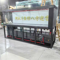 Aquarium à filtration inférieure de style industriel, réservoir Creek en verre extra clair pour salon et maison, réservoir planté naturel