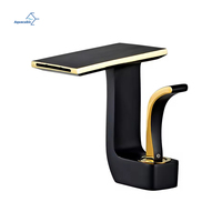 Robinet de lavabo de luxe monocommande chaud/froid en laiton, mitigeur cascade pour lavabo de salle de bain